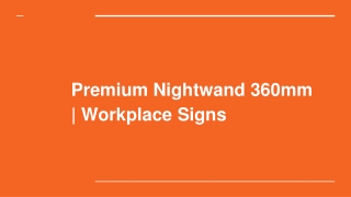 Premium Nightwand 360mm _ Workplace Signs