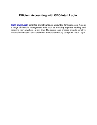 QBO-Intuit-Login