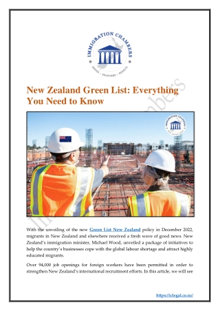 New Zealand Green List Everything You Need to Know