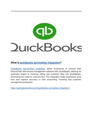 What is quickbooks servicetitan integration (3)