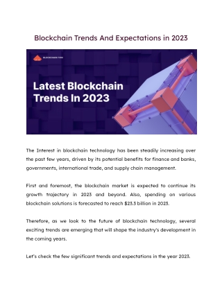 2023 Blockchain trends- Blockchain Firm- Enterprise blockchain development services