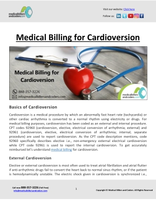 Medical Billing for Cardioversion