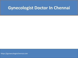 Gynecologist Doctor In Chennai