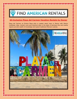All-Inclusive Playa del Carmen Vacation Rentals by Owner