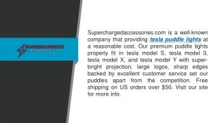 Tesla Puddle Lights  Superchargedaccessories.com