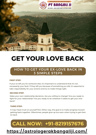 Get Your Love Back | Call Now |  91-8219157676