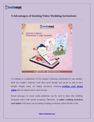 4 Advantages of Sending Video Wedding Invitations