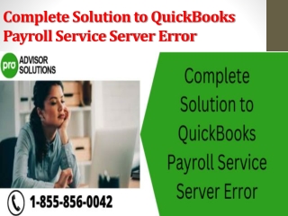 Complete Solution to QuickBooks Payroll Service Server Error