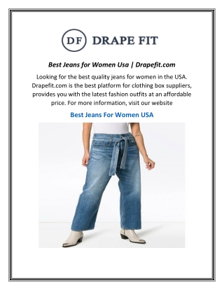 Best Jeans for Women Usa  Drapefit.com