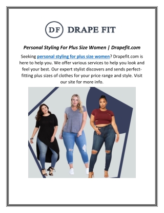 Personal Styling For Plus Size Women | Drapefit.com