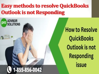 Easy methods to resolve QuickBooks Outlook is not Responding issue