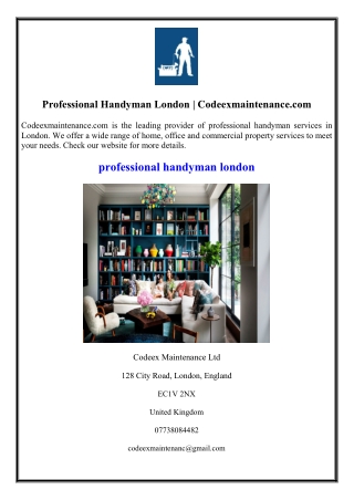 Professional Handyman London | Codeexmaintenance.com