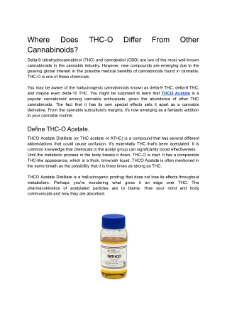 Where Does THC-O Differ From Other Cannabinoids_