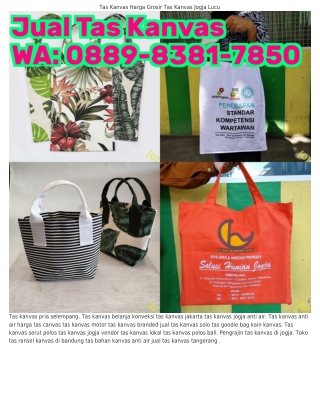 Ö88ᑫ.8381.785Ö (WA) Tas Pinggang Pria Bahan Kanvas Tas Kanvas Pria Jadul