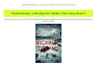 [epub]$$ Wicked Dreams A Riveting New Thriller (The Colony Book 5) [R.A.R]