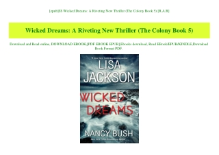 [epub]$$ Wicked Dreams A Riveting New Thriller (The Colony Book 5) [R.A.R]