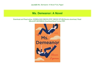 [epub]$$ Ms. Demeanor A Novel 'Full_Pages'