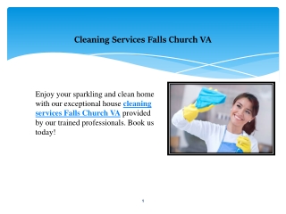 Cleaning Services Falls Church VA