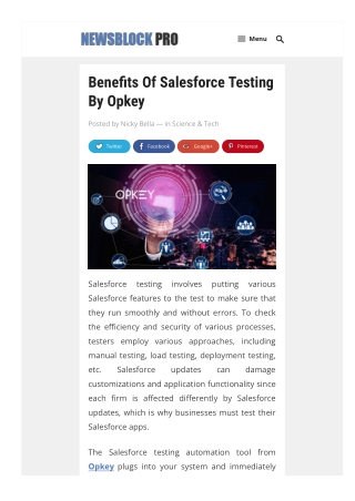 Benefits Of Salesforce Testing By Opkey