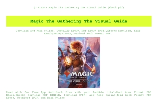 (P.D.F. FILE) Magic The Gathering The Visual Guide (Ebook pdf)