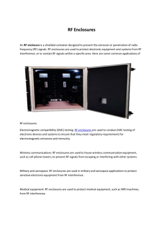 rf enclosures