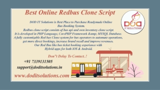Redbus Readymade Clone System - DOD IT SOLUTIONS