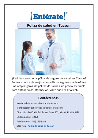 Poliza de salud en Tucson