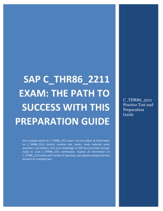 SAP C_THR86_2211 Exam: The Path to Success with this Preparation Guide