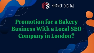 Promotion for a Bakery Business With a Local SEO Company in London?