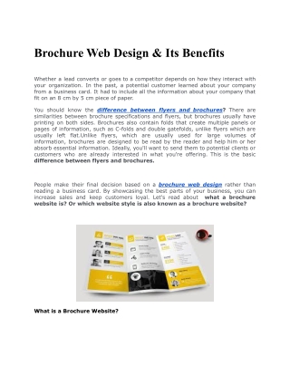 Brochure Web Design & Its Benefits (1)