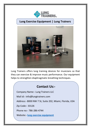 Lung Exercise Equipment | Lung Trainers