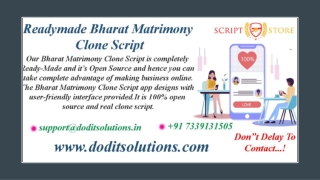 Readymade Bharat Matrimony Clone System - DOD IT SOLUTIONS