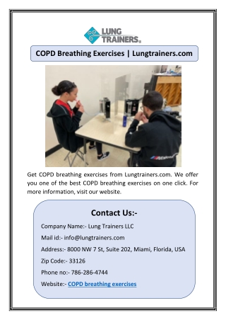 COPD Breathing Exercises | Lungtrainers.com