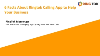 6 Facts About Ringtok Calling App to Help Your Business