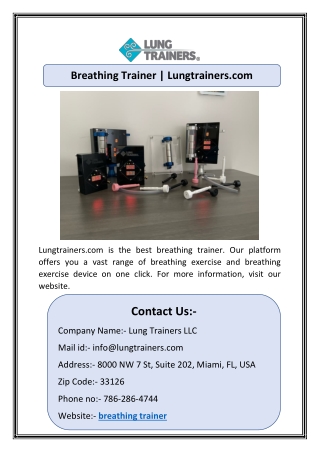 Breathing Trainer | Lungtrainers.com