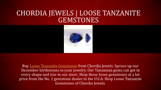 Loose Tanzanite Gemstones