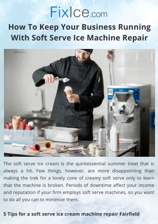 How To Keep Your Business Running With Soft Serve Ice Machine Repair