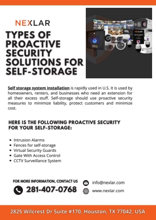 Types Of Proactive Security Solutions For Self-storage