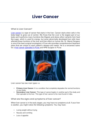 Liver Cancer