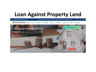 Loan Against Property Land