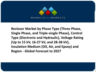 Global Recloser Market, Forecast to 2027