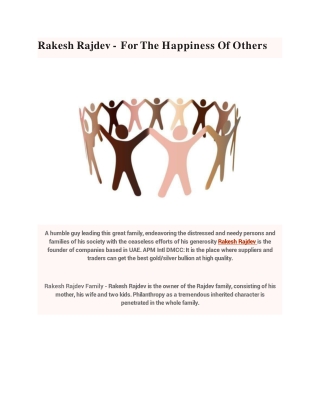 Rakesh Rajdev - For The Happiness Of Others