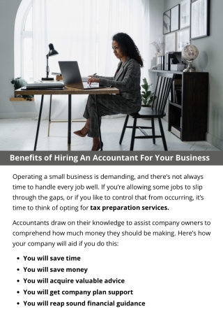Benefits of Hiring An Accountant For Your Business