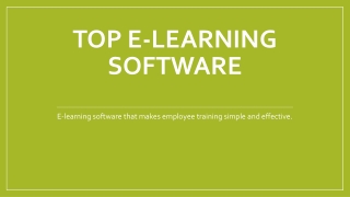 Top E-Learning software