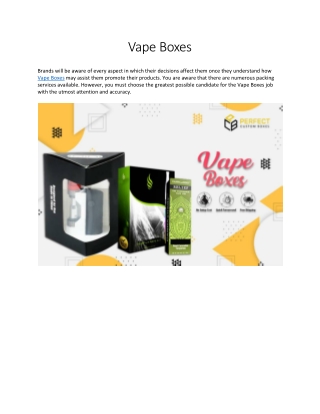 Vape Boxes