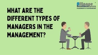 What are the different types of managers in the management