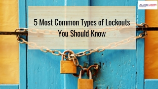 5 Most Common Types of Lockouts You Should Know