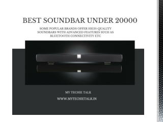 Best Soundbar Under 20000