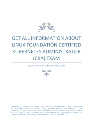Get All Information about Linux Foundation CKA Exam