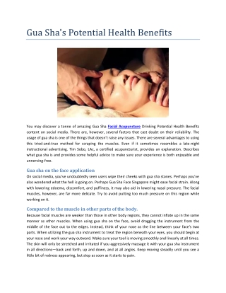 Gua Shas Potential Health Benefits